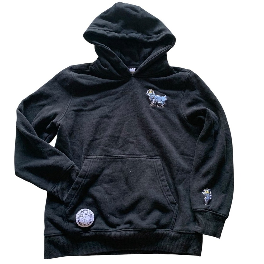 GOAT USA OG Hooded Sweatshirt Kids Youth Large Black GU-0300 Athleisure Sporty